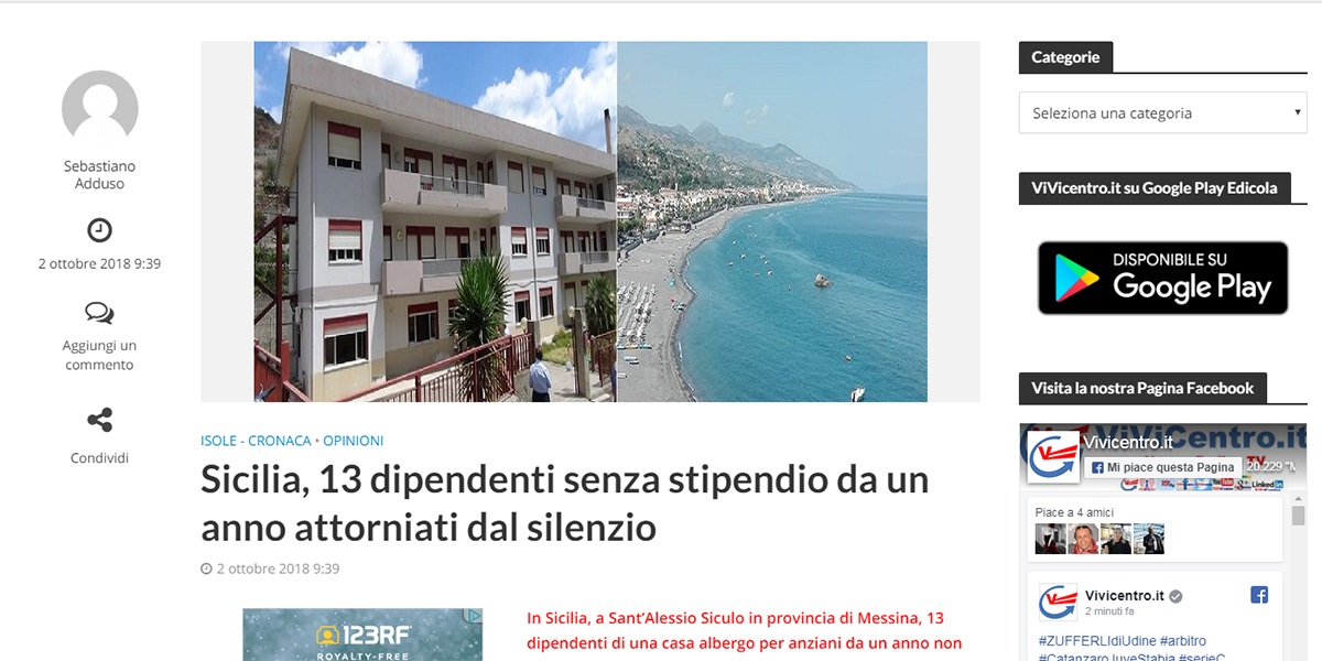 Sicilia, 13 dipendenti senza stipendio da un anno attorniati dal silenzio